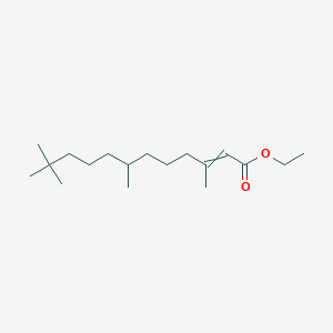 molecular formula C18H34O2 B14627526 Ethyl 3,7,11,11-tetramethyldodec-2-enoate CAS No. 55143-93-6