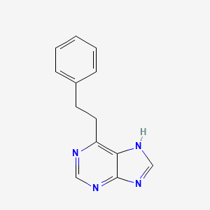 molecular formula C13H12N4 B14627529 6-(2-phenylethyl)-7H-purine CAS No. 54108-66-6