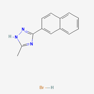 molecular formula C13H12BrN3 B1462754 3-methyl-5-(naphthalen-2-yl)-1H-1,2,4-triazole hydrobromide CAS No. 1221723-88-1