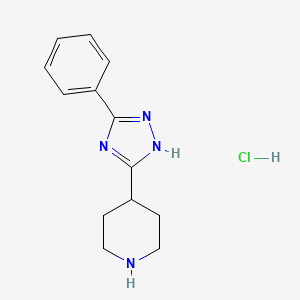 4-(3-phenyl-1H-1,2,4-triazol-5-yl)piperidine hydrochloride