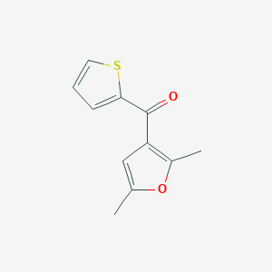 molecular formula C11H10O2S B14627564 Methanone, (2,5-dimethyl-3-furanyl)-2-thienyl- CAS No. 57248-18-7