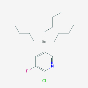 2-Chloro-3-fluoro-5-(tributylstannyl)pyridine