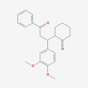 Cyclohexanone, 2-[1-(3,4-dimethoxyphenyl)-3-oxo-3-phenylpropyl]-