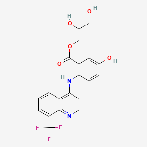 2,3-Dihydroxypropyl 5-hydroxy-2-{[8-(trifluoromethyl)quinolin-4-yl]amino}benzoate