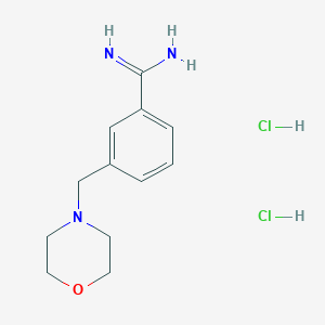 molecular formula C12H19Cl2N3O B1462760 3-(Morpholin-4-ylmethyl)benzene-1-carboximidamide dihydrochloride CAS No. 1221723-13-2