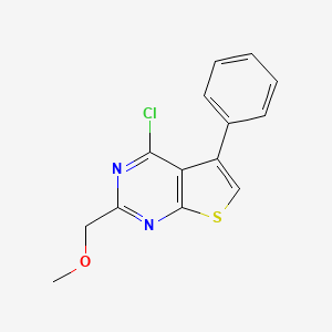 molecular formula C14H11ClN2OS B1462761 4-Chloro-2-(methoxymethyl)-5-phenylthieno[2,3-d]pyrimidine CAS No. 1179057-31-8