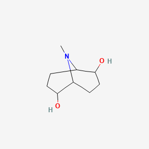 molecular formula C9H17NO2 B14627673 9-Methyl-9-azabicyclo[3.3.1]nonane-2,6-diol CAS No. 57617-75-1