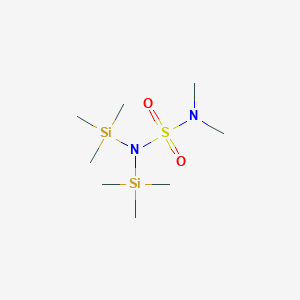 molecular formula C8H24N2O2SSi2 B14627675 N,N-Dimethyl-N',N'-bis(trimethylsilyl)sulfuric diamide CAS No. 56839-98-6