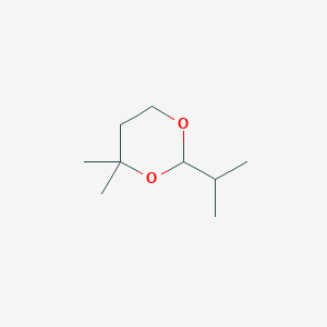 molecular formula C9H18O2 B14627689 1,3-Dioxane, 4,4-dimethyl-2-(1-methylethyl)- CAS No. 58303-57-4