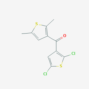 molecular formula C11H8Cl2OS2 B14627754 (2,5-Dichlorothiophen-3-yl)(2,5-dimethylthiophen-3-yl)methanone CAS No. 57248-35-8