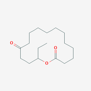 molecular formula C17H30O3 B14627774 16-Ethyl-1-oxacyclohexadecane-2,13-dione CAS No. 57785-44-1