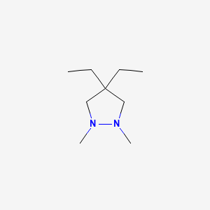 Pyrazolidine, 4,4-diethyl-1,2-dimethyl-, trans-