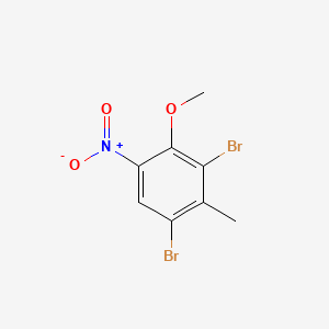 molecular formula C8H7Br2NO3 B1462780 1,3-二溴-4-甲氧基-2-甲基-5-硝基苯 CAS No. 61827-59-6