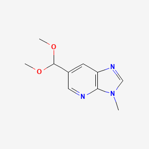 molecular formula C10H13N3O2 B1462781 6-(Dimethoxymethyl)-3-methyl-3H-imidazo[4,5-b]pyridine CAS No. 1186311-14-7