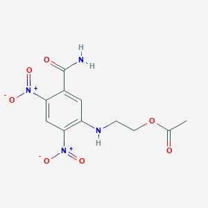 2-(5-Carbamoyl-2,4-dinitroanilino)ethyl acetate