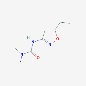 molecular formula C8H13N3O2 B14627832 N'-(5-Ethyl-1,2-oxazol-3-yl)-N,N-dimethylurea CAS No. 55808-54-3