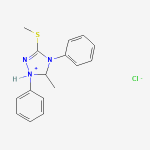 molecular formula C16H18ClN3S B14627844 5-Methyl-3-(methylsulfanyl)-1,4-diphenyl-4,5-dihydro-1H-1,2,4-triazol-1-ium chloride CAS No. 54211-59-5