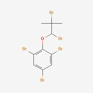 molecular formula C10H9Br5O B14627862 2-(1,2-Dibromo-2-methylpropoxy)-1,3,5-tribromobenzene CAS No. 56808-16-3