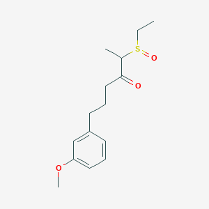 molecular formula C15H22O3S B14627875 2-(Ethanesulfinyl)-6-(3-methoxyphenyl)hexan-3-one CAS No. 57816-05-4