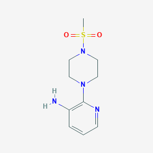 molecular formula C10H16N4O2S B1462791 2-(4-Methanesulfonylpiperazin-1-yl)pyridin-3-amine CAS No. 1154698-00-6