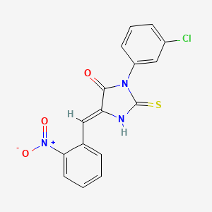 3-(3-Chlorophenyl)-5-((2-nitrophenyl)methylene)-2-thioxo-4-imidazolidinone