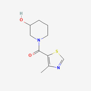 molecular formula C10H14N2O2S B1462794 1-(4-Methyl-1,3-thiazole-5-carbonyl)piperidin-3-ol CAS No. 1155928-99-6