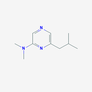 molecular formula C10H17N3 B14627949 N,N-Dimethyl-6-(2-methylpropyl)pyrazin-2-amine CAS No. 56343-36-3