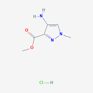 molecular formula C6H10ClN3O2 B1462798 盐酸 4-氨基-1-甲基-1H-吡唑-3-甲酸甲酯 CAS No. 1197230-50-4