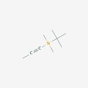 molecular formula C9H18Si B14627980 Silane, (1,1-dimethylethyl)dimethyl-1-propynyl- CAS No. 55630-45-0