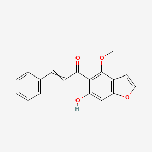 molecular formula C18H14O4 B14627988 1-(6-Hydroxy-4-methoxy-1-benzofuran-5-yl)-3-phenylprop-2-en-1-one CAS No. 54437-44-4