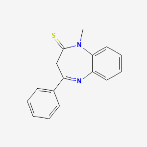 2H-1,5-Benzodiazepine-2-thione, 1,3-dihydro-1-methyl-4-phenyl-