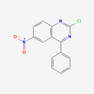 molecular formula C14H8ClN3O2 B14628010 2-Chloro-6-nitro-4-phenylquinazoline CAS No. 57370-28-2