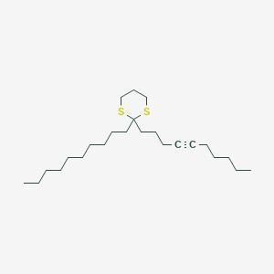 molecular formula C24H44S2 B14628071 2-Decyl-2-(dec-4-yn-1-yl)-1,3-dithiane CAS No. 54844-68-7