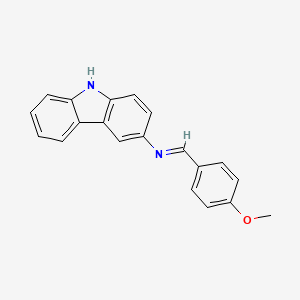 (E)-N-(9H-Carbazol-3-yl)-1-(4-methoxyphenyl)methanimine