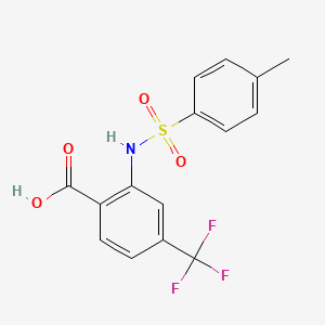 molecular formula C15H12F3NO4S B1462813 2-(4-Methylphenylsulfonamido)-4-(trifluoromethyl)benzoic acid CAS No. 1052490-28-4