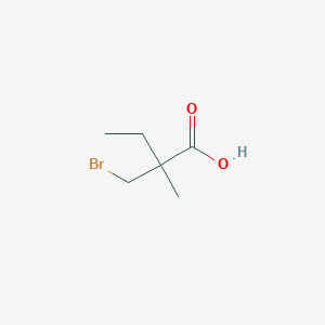 molecular formula C6H11BrO2 B14628133 2-(Bromomethyl)-2-methylbutanoic acid CAS No. 58230-48-1