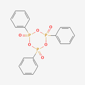 molecular formula C18H15O6P3 B14628141 1,3,5,2,4,6-Trioxatriphosphorinane, 2,4,6-triphenyl-, 2,4,6-trioxide CAS No. 57156-84-0