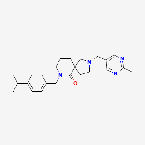 molecular formula C24H32N4O B1462815 7-(4-异丙基苄基)-2-[(2-甲基-5-嘧啶基)甲基]-2,7-二氮杂螺[4.5]癸-6-酮 CAS No. 1069765-49-6