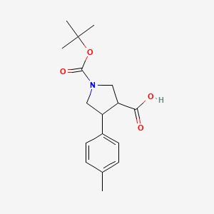 molecular formula C17H23NO4 B1462817 trans-1-Boc-4-(4-methylphenyl)-pyrrolidine-3-carboxylic acid CAS No. 1187173-29-0