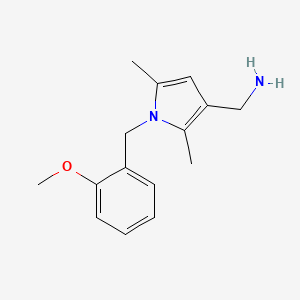 molecular formula C15H20N2O B1462818 {[1-(2-methoxybenzyl)-2,5-dimethyl-1H-pyrrol-3-yl]methyl}amine CAS No. 1177340-17-8