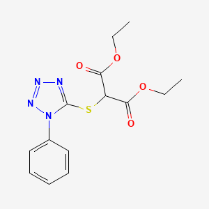 Diethyl 2-(1-phenyltetrazol-5-yl)sulfanylpropanedioate