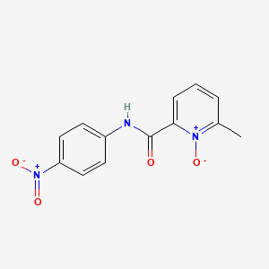 molecular formula C13H11N3O4 B14628215 2-Pyridinecarboxamide, 6-methyl-N-(4-nitrophenyl)-, 1-oxide CAS No. 56387-83-8