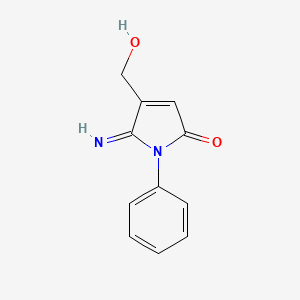 2H-Pyrrol-2-one, 1,5-dihydro-4-(hydroxymethyl)-5-imino-1-phenyl-