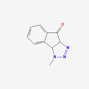 molecular formula C10H9N3O B14628221 Indeno(1,2-d)triazol-8(3H)-one, 3a,8a-dihydro-3-methyl- CAS No. 55507-30-7