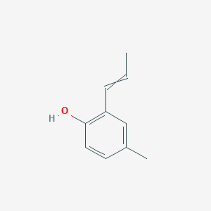 molecular formula C10H12O B14628255 Phenol, 4-methyl-2-(1-propenyl)- CAS No. 53889-94-4