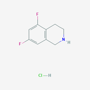 molecular formula C9H10ClF2N B1462826 5,7-Difluoro-1,2,3,4-tetrahydroisoquinoline hydrochloride CAS No. 1187174-14-6