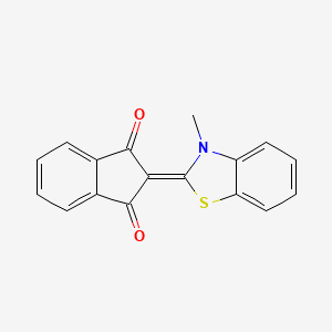 molecular formula C17H11NO2S B14628266 1H-Indene-1,3(2H)-dione, 2-(3-methyl-2(3H)-benzothiazolylidene)- CAS No. 55922-69-5