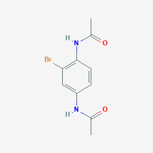 molecular formula C10H11BrN2O2 B14628268 Acetamide, N,N'-(2-bromo-1,4-phenylene)bis- CAS No. 57045-90-6