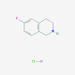 molecular formula C9H11ClFN B1462827 6-Fluoro-1,2,3,4-tetrahydroisoquinoline hydrochloride CAS No. 799274-08-1