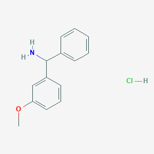 molecular formula C14H16ClNO B1462830 c-(3-Methoxy-phenyl)-c-phenyl-methylaminehydrochloride CAS No. 49703-64-2